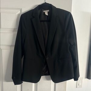 H&M Black Tailored Sport Coat Classic Elegance
